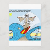Moses Surfs Funny Cartoon T - shirts Gifts Collect Briefkaart (Voorkant)
