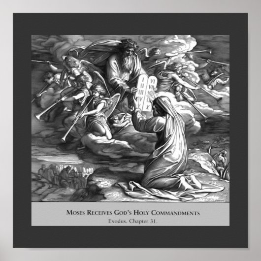 Moses Ten Geboden  Religieus Poster (Voorkant)