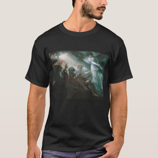 Moses vertoonde het beloofde land t-shirt (Voorkant)