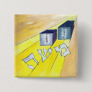 Moses Vierkante Button 5,1 Cm