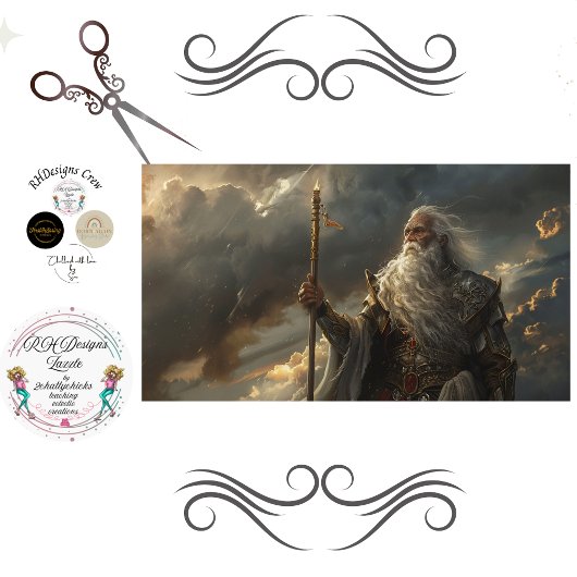 Moses with His Staff Leading the Jews Decoupage  Tissuepapier