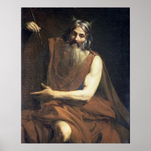 Moses with the Tablets of the Law, c.1627-32 Poster (Voorkant)