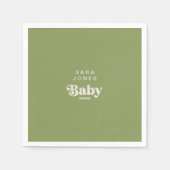 Mosgroen Baby shower Cocktail Servet (Voorkant)