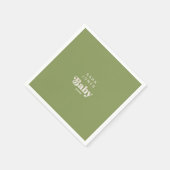 Mosgroen Baby shower Cocktail Servet (Hoek)