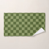 Mosgroen dambord bad handdoek (Handdoek)