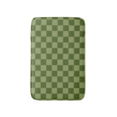 Mosgroen dambord badmat (Voorkant Verticaal)