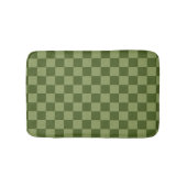 Mosgroen dambord badmat (Voorkant)