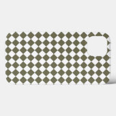 Mosgroen dambordpatroon Case-Mate iPhone case (Achterkant (horizontaal))