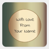 Mosgroen met citroen Persoonlijk bericht cadeauet Vierkante Sticker (Voorkant)