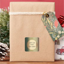 Mosgroen met citroen  Persoonlijk geschenketiket
