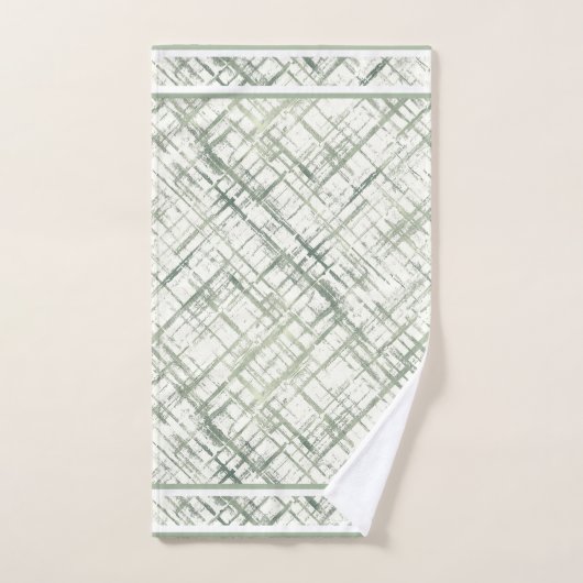 Mosgroen met mos op wit bad handdoek (Handdoek)