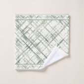 Mosgroen met mos op wit bad handdoek (Wasdoekje)