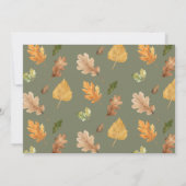 Mosgroen | Rustiek Bos Thema Herfst Baby shower Kaart (Achterkant)