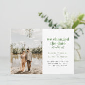 Mosgroen We hebben de datum veranderd maar konden  Aankondiging (Staand voorkant)