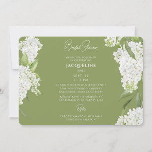 Mosgroen Wit Hydrangeas Vrijgezellenfeest II Kaart