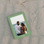 Mosgroen Zeesterren Monogram Foto Save The Date