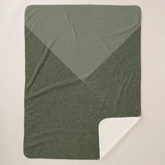Mosgroene Chevron Sherpa-deken Sherpa Deken (Voorkant)