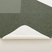 Mosgroene Chevron Sherpa-deken Sherpa Deken (3/4)