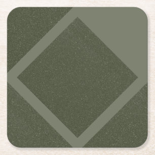 Mosgroene diamant frame papieren coaster kartonnen onderzetters