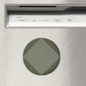 Mosgroene diamantmagneet met gestructureerde lijst magneet (Insitu (Vaatwasser))