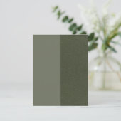 Mosgroene Gespleten Getextureerde Platte Save The Date (Staand voorkant)
