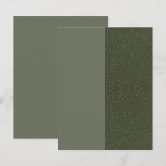 Mosgroene Gespleten Getextureerde Platte Save The Date (Voorkant / Achterkant)