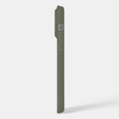 Mosgroene gespleten iPhone 15 Pro Max Hoes (Aangep Hoesje (Linkerkant)