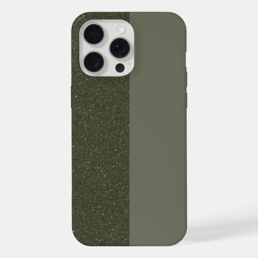 Mosgroene gespleten iPhone 15 Pro Max Hoes (Aangep Hoesje (Achterkant)
