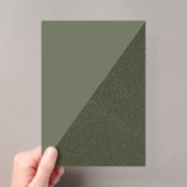 Mosgroene gestructureerde acryl uitnodiging (Insitu (Draagbaar))