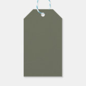 Mosgroene gestructureerde cadeaukaart cadeaulabel (Achterkant)