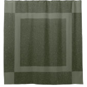Mosgroene gestructureerde vierkante douchegordijn (Voorkant)