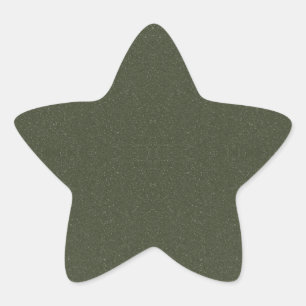 Mosgroene glinsterende ster aangepaste sticker