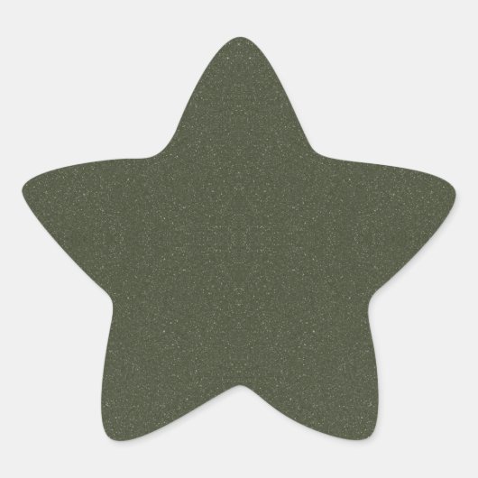 Mosgroene glinsterende ster aangepaste sticker (Voorkant)