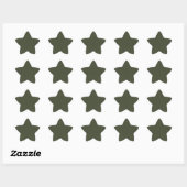 Mosgroene glinsterende ster aangepaste sticker (Vel)