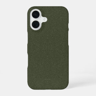 Mosgroene Glitter iPhone 16 Hoes – Aanpasbaar Hoesje
