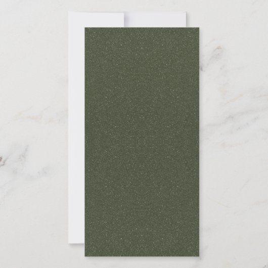 Mosgroene Glitter Uitnodigingskaart om de datum va Save The Date (Voorkant)