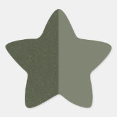 Mosgroene Glitterster Aangepaste Sticker (Voorkant)