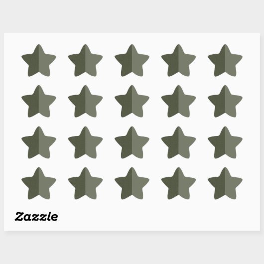 Mosgroene Glitterster Aangepaste Sticker (Vel)