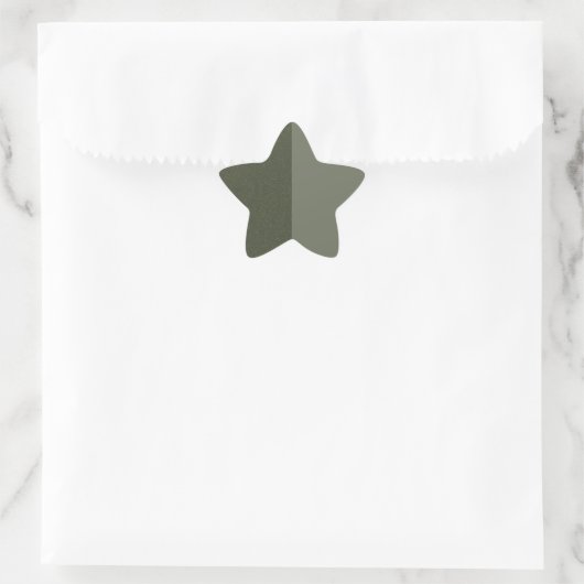Mosgroene Glitterster Aangepaste Sticker (Tas)
