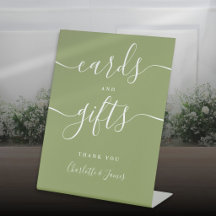 Mosgroene handtekening script kaarten en cadeaus