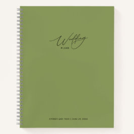 Mosgroene Huwelijksplannen Notitieboek
