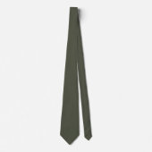 Mosgroene nevel mid century effen kleur stropdas (Voorkant)