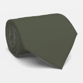 Mosgroene nevel mid century effen kleur stropdas (Opgerold)