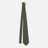 Mosgroene nevel mid century effen kleur stropdas (Achterkant)