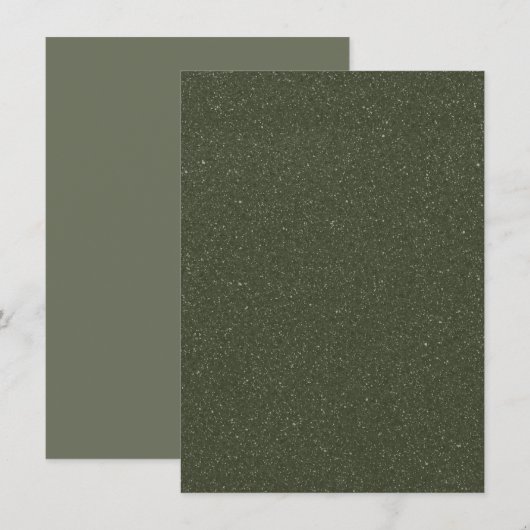 Mosgroene op maat gemaakte uitnodigingskaart kaart (Voorkant / Achterkant)
