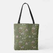 Mosgroene Opossum Bosland Botanisch Tote Bag (Achterkant)