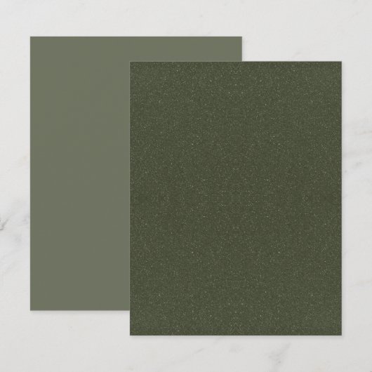 Mosgroene ruisonderdrukkende platte save the date  (Voorkant / Achterkant)