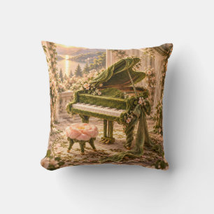 Mosgroene Staande Piano Romantische Bergtuin Kussen