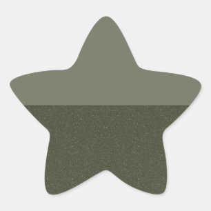 Mosgroene tweekleurige ster sticker – Aanpasbaar