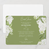 Mosgroene Witte Hydrangea Bruidsdouche II Kaart (Voorkant / Achterkant)